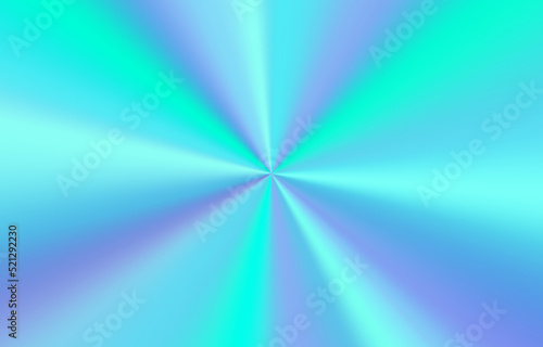 Holographic conical gradient background. Abstract metallic vector illustration.