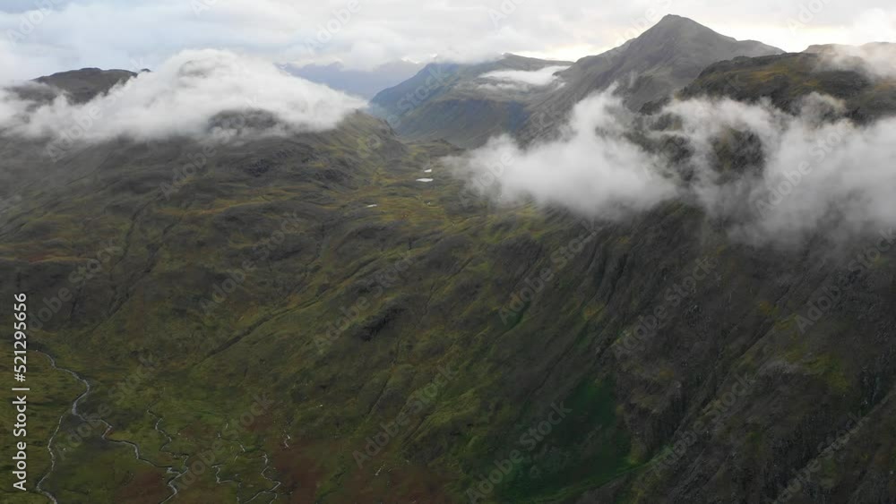 Aerial view of Anderson Bay, Unalaska, Alaska, United States. Aerial view of Anderson Bay, Unalaska, Alaska, United States.
