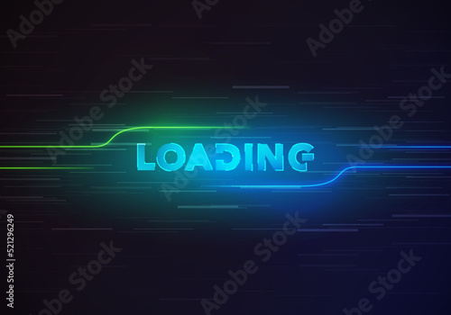 Loading Interface With Cyber Glitch Effect