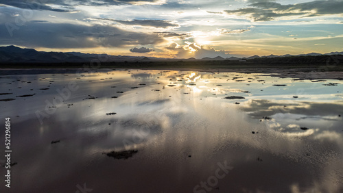 Shallow lagoon in northern Mexico