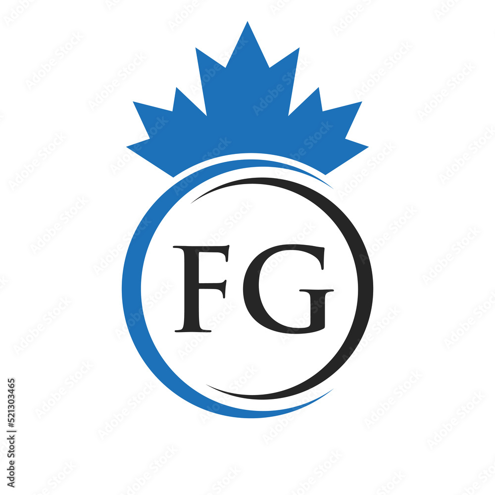 Letter FG Maple Leaf Logo Template Symbol Canadian Business, Company Logo Concept Vector Template Letter FG Maple Leaf Logo Template Symbol Canadian Business, Company Logo Concept Vector Template