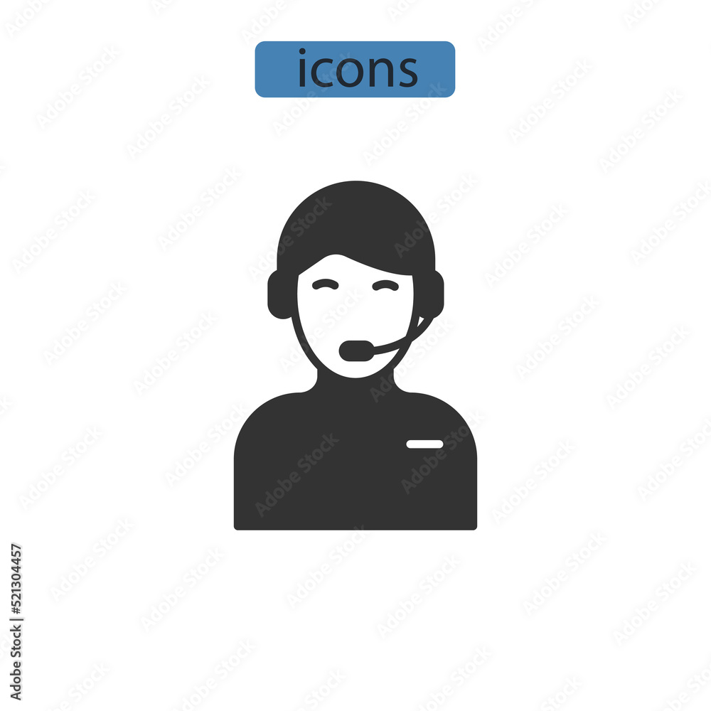 Support icons symbol vector elements for infographic web Support icons symbol vector elements for infographic web