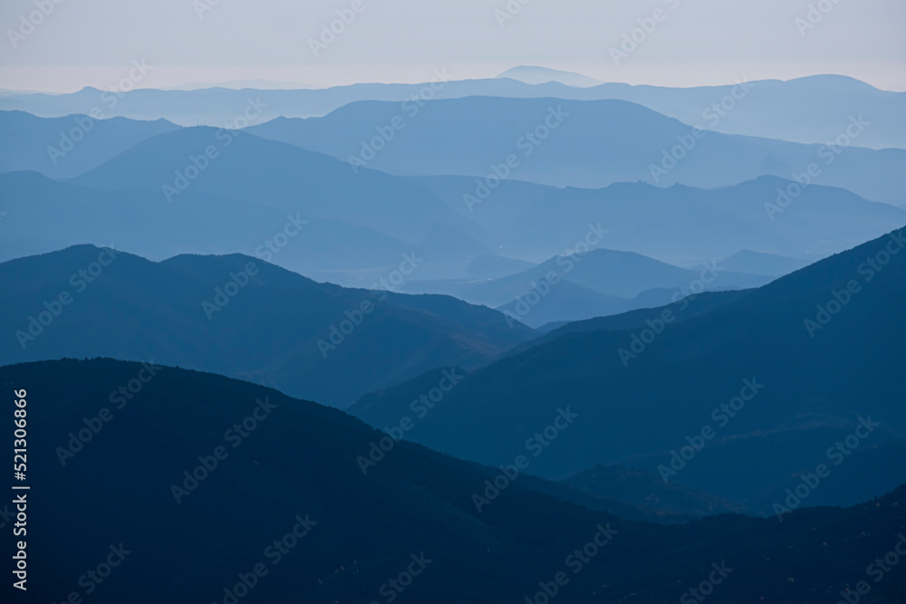 Mountain Range in the Pyrenees. Landscape with mountains, view, nature, clear sky, Torla, Odesa