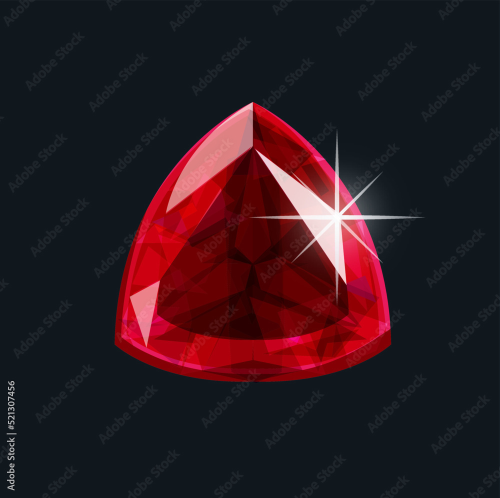 Red Diamond Cartoon Vector Illustration Stock Vector 