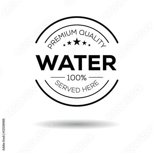 Creative (Water) drink, Water sticker, vector illustration.