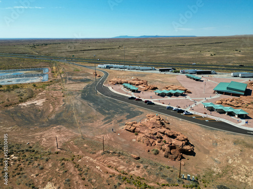 The Desert Meteor Crater Rest Stop in Flagstaff, Arizona, on Highway 40