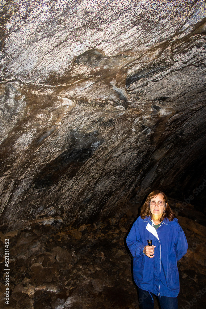 The Famous River Lava Tube in Flagstaff, Arizona where at Cave was