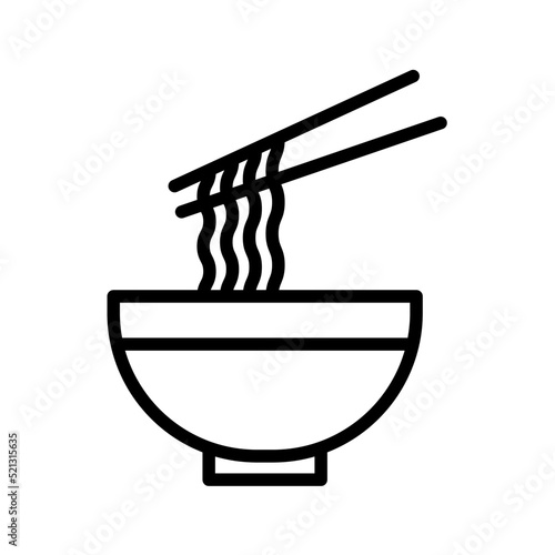 Noodles icon. ramen noodle sign. vector illustration