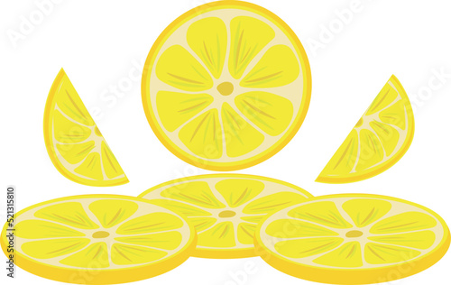 ilustración de trozos de limón y naranja