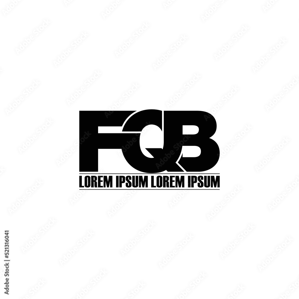 FQB letter monogram logo design vector FQB letter monogram logo design vector