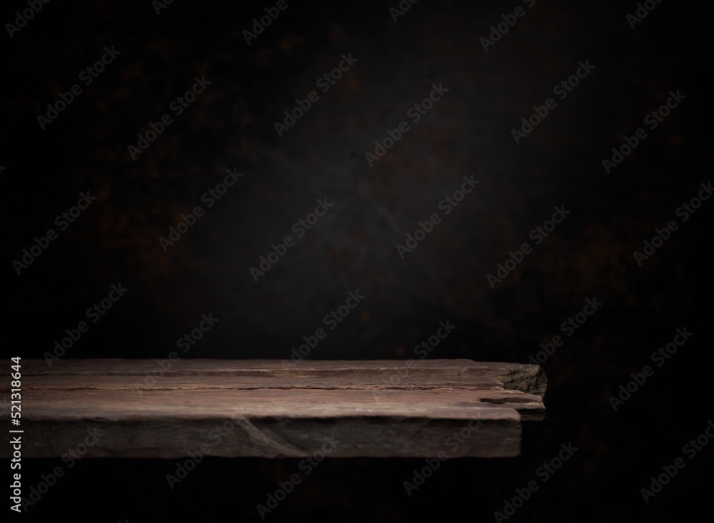 Rustic old wood platform for product mockup