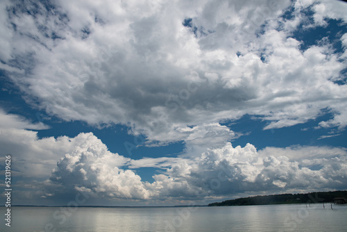 River and sky and clouds 