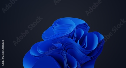 3D illustration Blue Abstract Background wallpaper