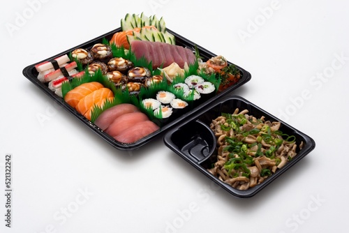 sushi with wasabi