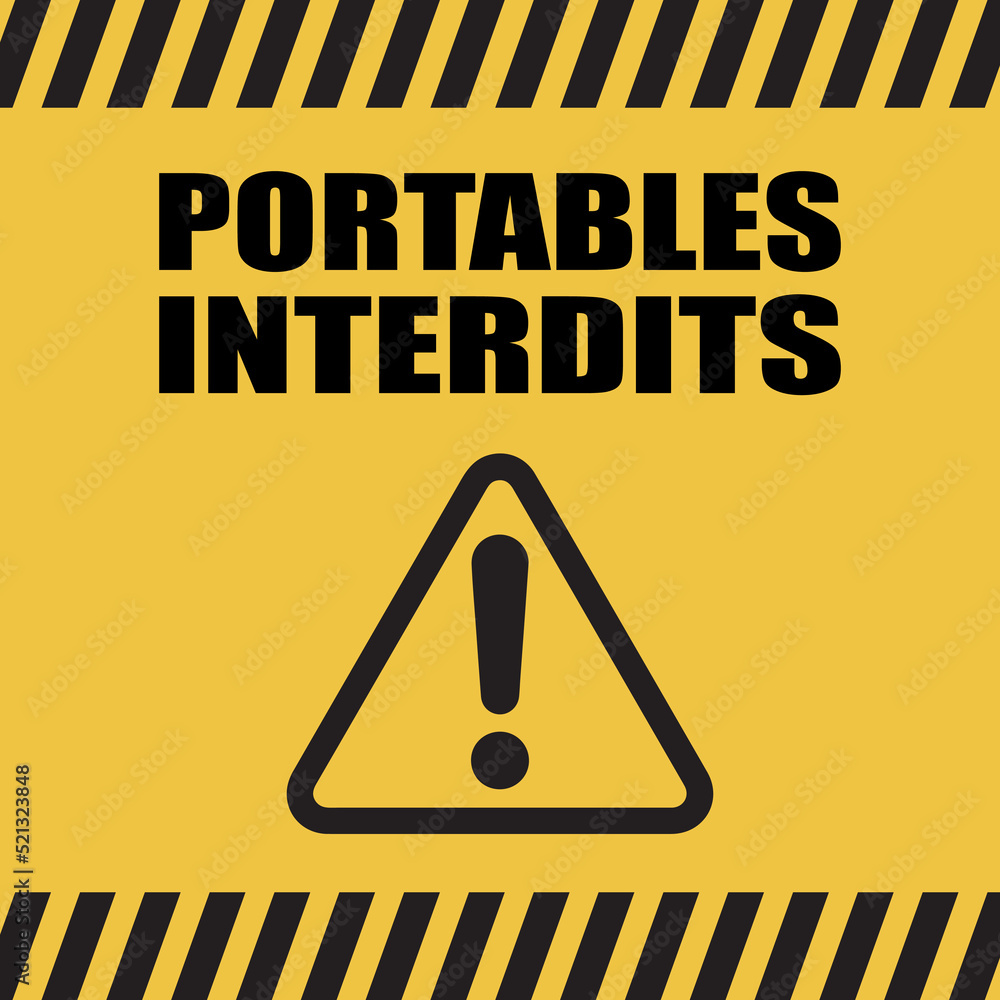 Logo portables interdits. Stock Vector Adobe Stock