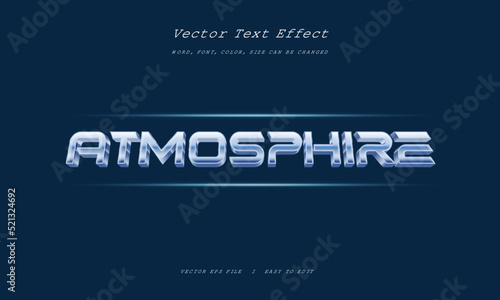 Earth atmosphere futuristic planet space editable style text effect