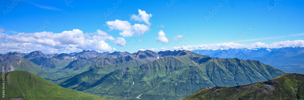 Fototapeta premium panorama of mountains in the morning