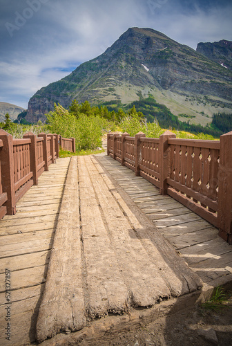 mountain road with trail scenery