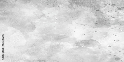 Watercolor white art abstract surface grey watercolor painting textured design, white watercolor background painting with cloudy distressed texture and marbled grunge soft gray or silver vintage color