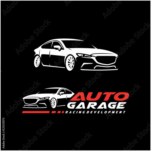 automotive service and car garage logo vector