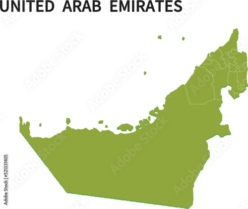 アラブ首長国連邦/ARABの地域区分イラスト
