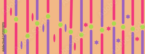 Background with colorful stripes and stars.For Vector Illustration of Stars Background for Celebration banner etc.
