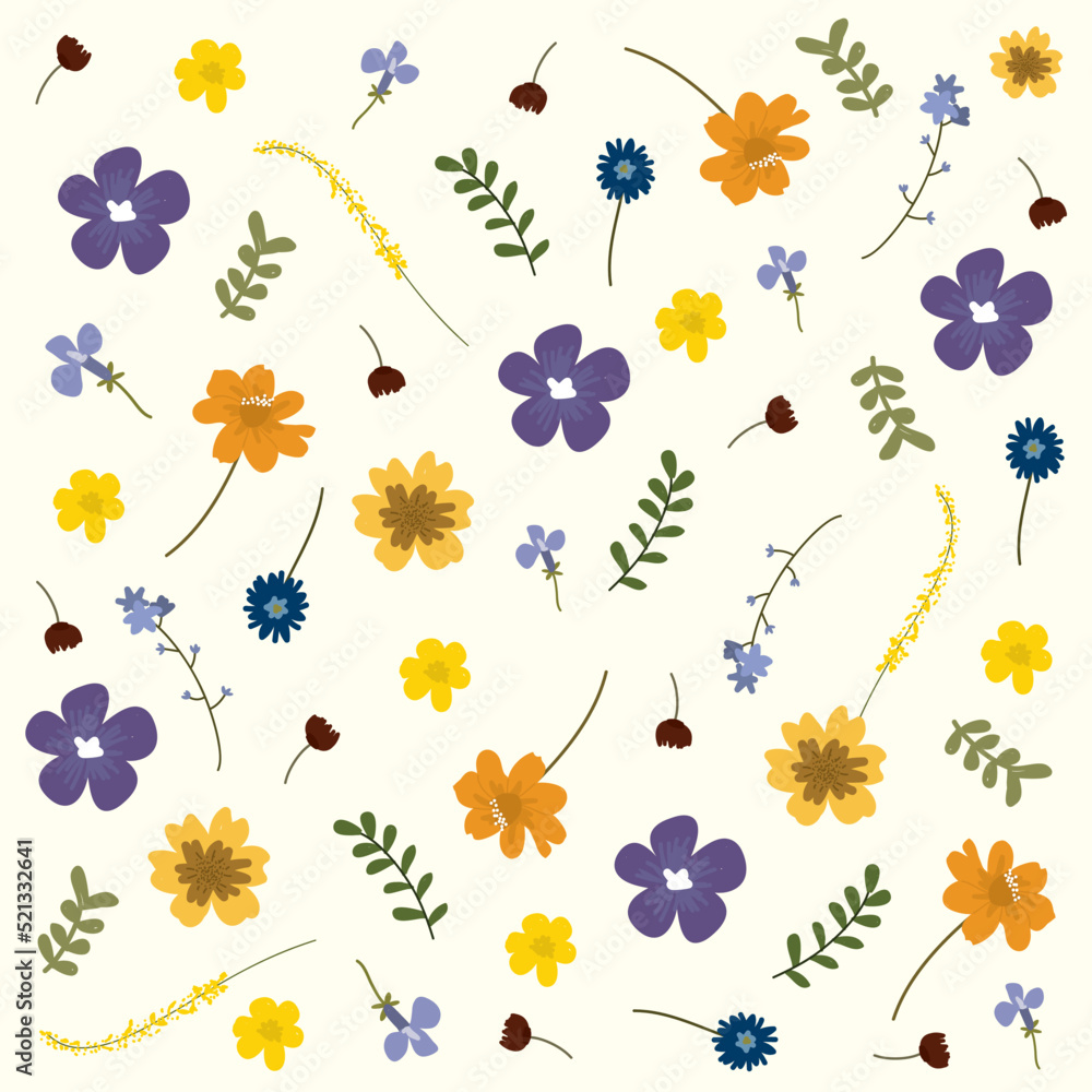 spring flowers collection pattern free vector spring flowers collection pattern free vector