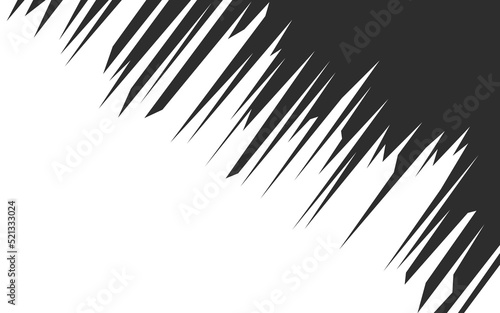 Abstract black and white background with jagged line pattern and some copy space area