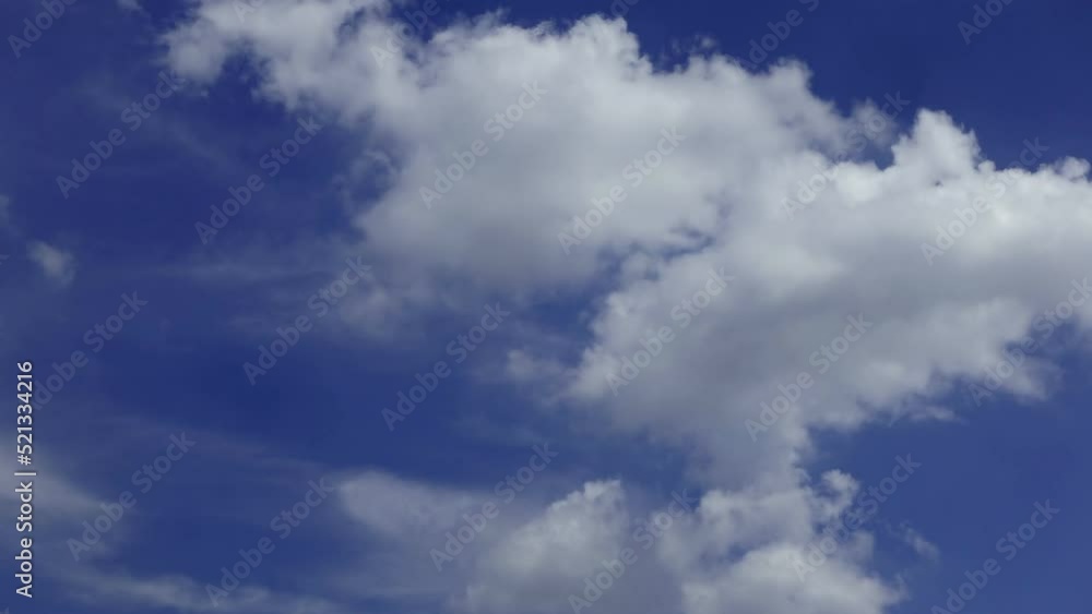 Time lapse, clouds puffy are moving across the blue sky. Ultra HD scenery of cloud in motion. Time lapse, clouds puffy are moving across the blue sky. Ultra HD scenery of cloud in motion.