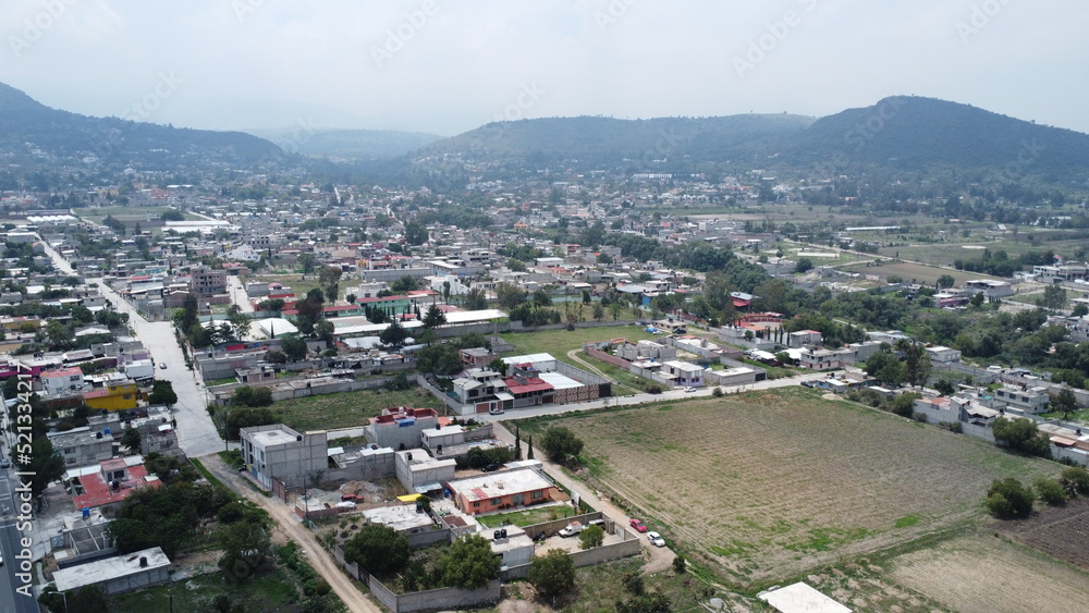 Drone México carretera san miguel Tlaixpan Texcoco pueblo mágico 