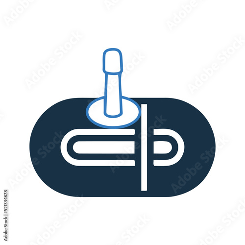 Bike components or tubes icon