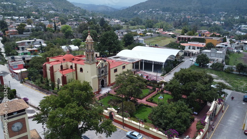 Drone iglesia México Texcoco pueblo mágico    photo