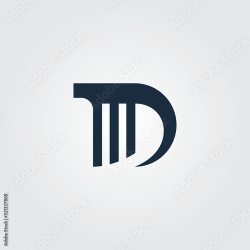 letter d. lawyer. legal. firm. attorney logo design vector
