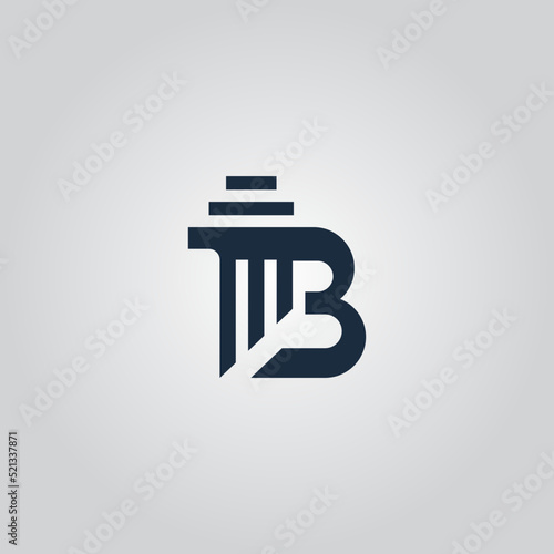 letter b. lawyer. legal. firm. attorney logo design vector