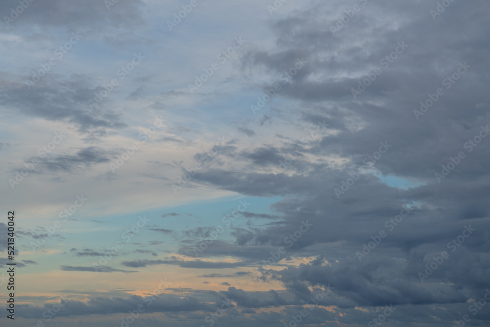 Background image of picturesque clouds before sunset