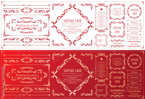 マスタ高級感のあるカードデザイン。アンティークな装飾デザイン。エレガントな縁の模様。