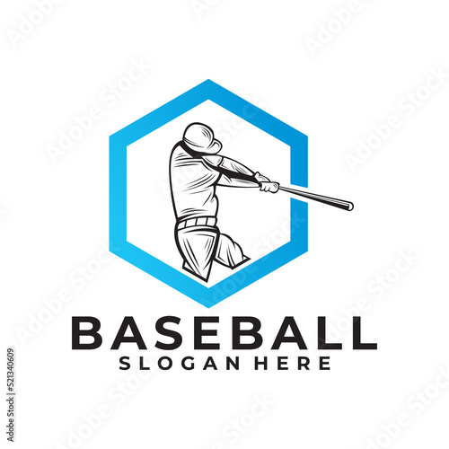 baseball logo vector design silhouette