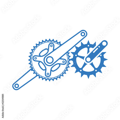 Crank or crank set icon