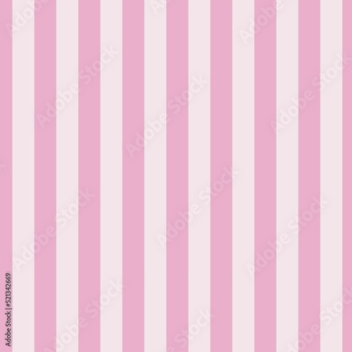 Seamless pattern with pink and white vertical stripes. Awning stripes design in a vintage palette.