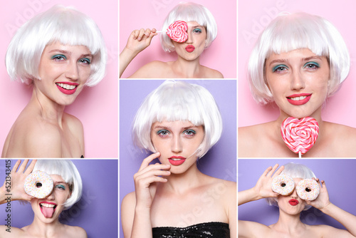 Beauty collage with fashion...