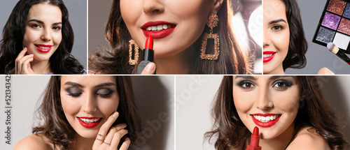 Beauty collage with fashion...