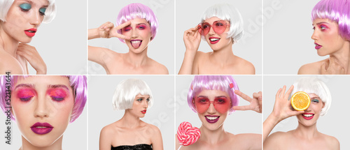 Beauty collage with fashion...