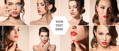 Beauty collage with fashion...