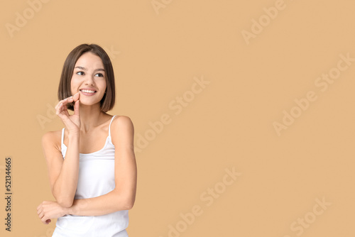 Pretty young woman with sma...