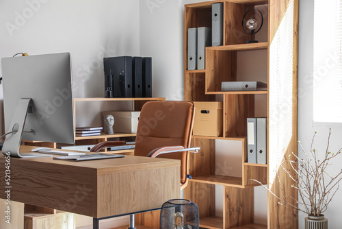 Interior of light office wi...