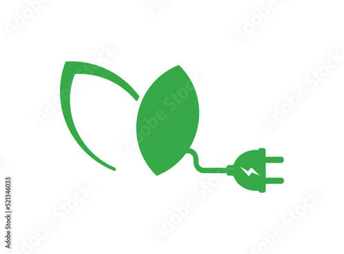 green energy sign on white background	