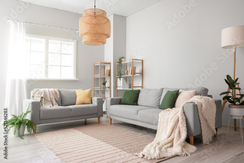 Interior of light living ro...