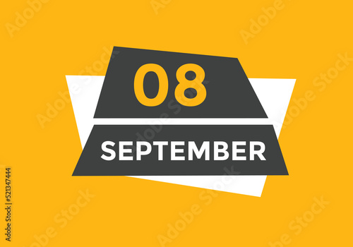 september 9 Calendar icon Design. Calendar Date 9th september. Calendar template 