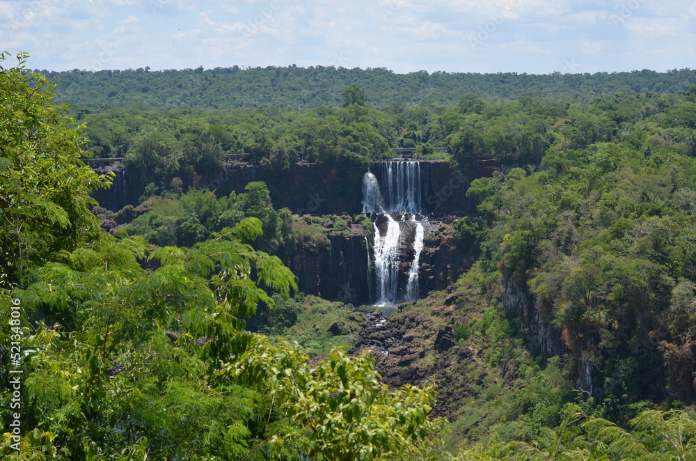 the iguazu falls one of the wonders of nature and a main world tourist attraction