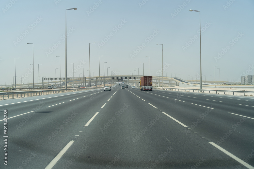 Fototapeta premium Doha road and express way.